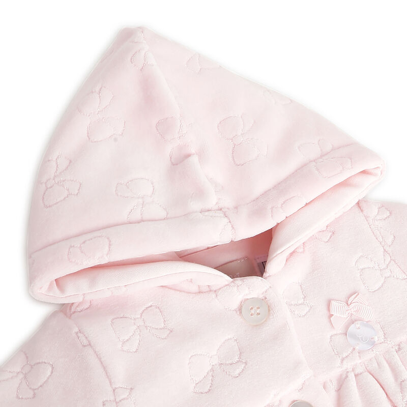 Girls Light Pink Solid Cardigan image number null
